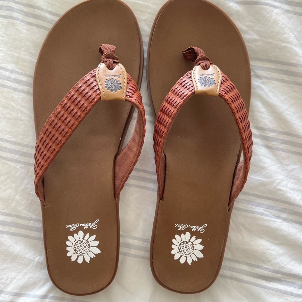 Size 11 Yellow Box Flip Flops